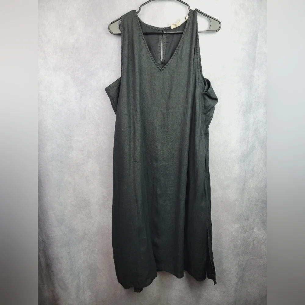Reistor The Hemp Noir Reading Tea Leaves Dress 100% Hemp Size2XL‎